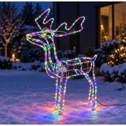 LED RÉNSZARVAS MOZGÓ FEJŰ 100 CM  SZÍNES