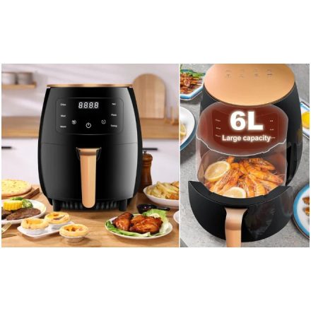 KIMIYO AIR FRYER OLAJ NÉLKÜLI SÜTŐ 2400W 6L
