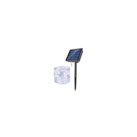   10 méteres 100 LED-es napelemes fényfüzér 50W - Hidegfehér/Melegfehér
