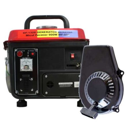 Small Farmer MF-950 benzines generátor, 2 LE, 0,9 kW, 6 óra, 2 ütemű + tartalék indító