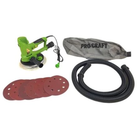 Procraft EX950EL falcsiszoló, 950 W, 180 mm, 1200-2500 ford./perc vákuumzsákkal