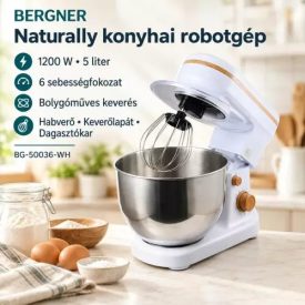   Bergner Naturally konyhai robotgép, 1200 W, 5 liter, 6 sebességfokozat 