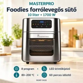   MasterPro Foodies 10 literes digitális forrólevegős sütő