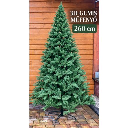 3D gumis műfenyő – 260 cm