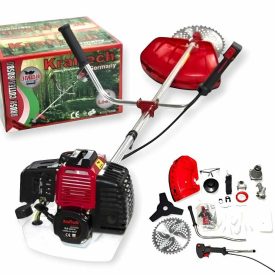   KrafTech Benzines Fűkasza – 5,5 Lóerő 65 cm³ 3 az 1-ben Bozótvágó