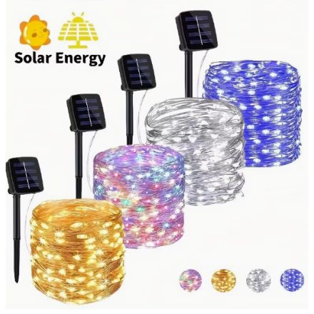 1 + 1  akció 10M - 100LED-es napelemes kültéri tündérfények