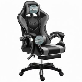   Likeregal 920 gamer szék lábtartóval, masszázs funkcióval FEKETE